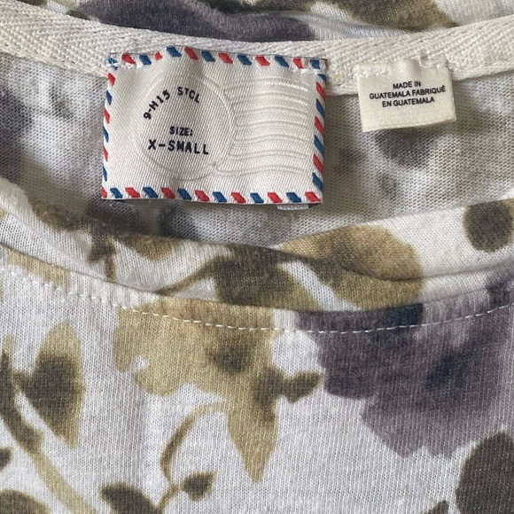 Anthropologie Postmark Floral Short Sleeve Top - Picture 4 of 6